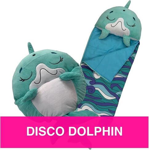 Happy Nappers 2-in-1 Pillow & Sleepy Sack Dolphin, 54x20 Medium in Saudi Arabia