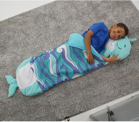 Happy Nappers 2-in-1 Pillow & Sleepy Sack Dolphin, 54x20 Medium in Saudi Arabia