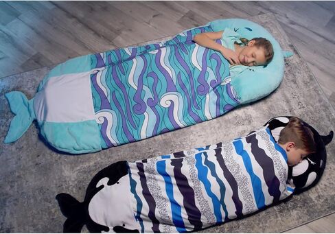 Happy Nappers 2-in-1 Pillow & Sleepy Sack Dolphin, 54x20 Medium in Saudi Arabia