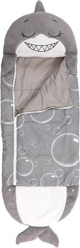 Happy Nappers 2-in-1 Pillow & Sleepy Sack Grey Shark 66x30in Large in Saudi Arabia
