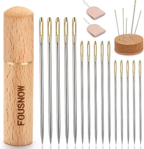 36 Pcs Heavy Duty Sewing Needles Kit, Curved Sewing Needles for Hand Sewing in Kuwait