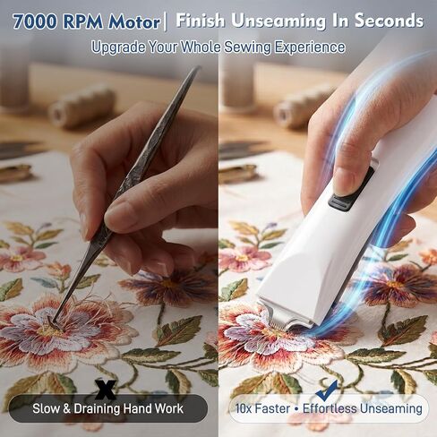 Electric Stitch Remover, Cordless Electric Seam Ripper Kit with 2 Blades in Kuwait