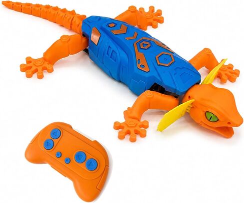 Kikapabi RC Wall Climbing Gecko Toy, 2.4GHz Remote Control LED Glowing Eyes Lizard 360° Rotating Crawls on Floor Ceiling Funny Prank Game Halloween Birthday for Kids Ages 4-12 in Kuwait