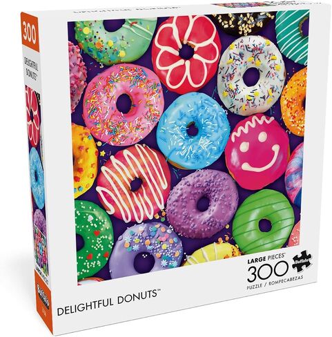 Buffalo Games Delightful Donuts,300 Piece Jigsaw Puzzle for Adults,21.25x15 in Kuwait