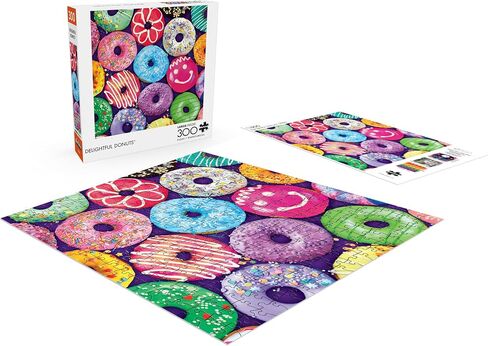 Buffalo Games Delightful Donuts,300 Piece Jigsaw Puzzle for Adults,21.25x15 in Kuwait