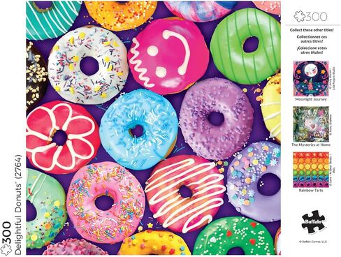 Buffalo Games Delightful Donuts,300 Piece Jigsaw Puzzle for Adults,21.25x15 in Kuwait