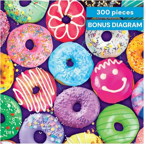 Buffalo Games Delightful Donuts,300 Piece Jigsaw Puzzle for Adults,21.25x15 in Kuwait