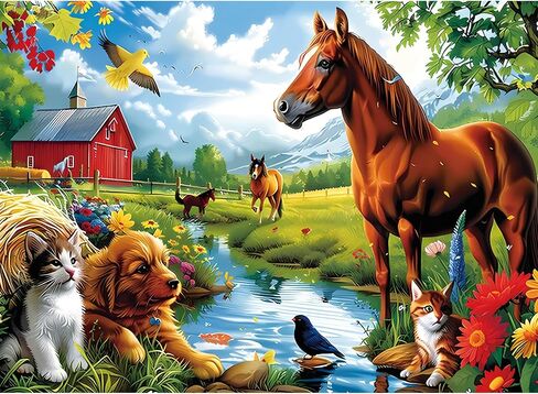 300 Piece Jigsaw Puzzle for Adults, Fun at The Amusement Park Dog Puzzles in Saudi Arabia