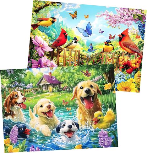 2 Pack 300 Pieces Puzzle for Adults,Autumn Puzzle Farm Jigsaw Puzzles in Saudi Arabia