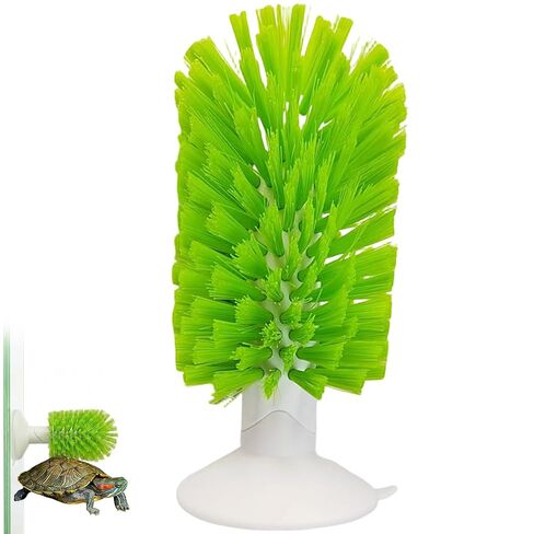 1 PCS Turtle Scrub Exfoliating Brush Tank Cleaning Scrub Helping The Remove Dirt on The Back and Abdomen Turtle Brush with Suction Cup Aquarium Accessories Accessories for Tank in Saudi Arabia