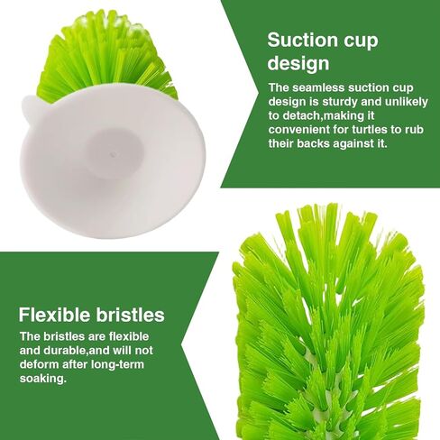 1 PCS Turtle Scrub Exfoliating Brush Tank Cleaning Scrub Helping The Remove Dirt on The Back and Abdomen Turtle Brush with Suction Cup Aquarium Accessories Accessories for Tank in Saudi Arabia