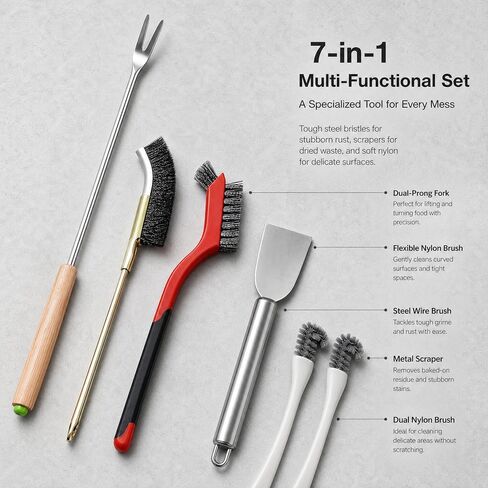 Bird Cage Cleaner Parakeet Cage Accessories Cleaning Brush Tool Set, Bird Poop Remover Cleaning Tools Set for Bird Cages, Rabbit Cages, Hamster Cages and Parrot Cages Accessories in Saudi Arabia