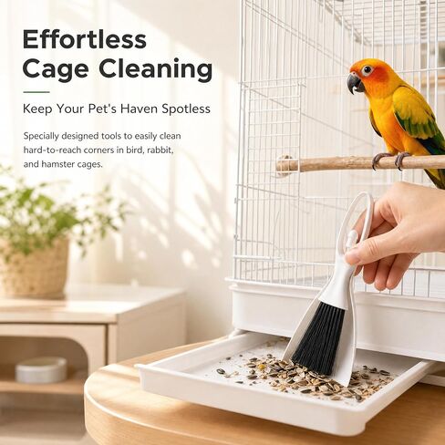 Bird Cage Cleaner Parakeet Cage Accessories Cleaning Brush Tool Set, Bird Poop Remover Cleaning Tools Set for Bird Cages, Rabbit Cages, Hamster Cages and Parrot Cages Accessories in Saudi Arabia