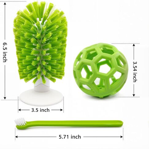 3-Piece Turtle Shell Brush & Feeder Ball Set, Turtle Tank Care Accessories in Saudi Arabia