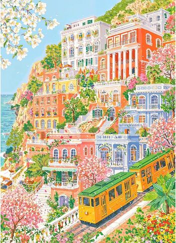 1000 Piece Puzzle for Adults, Flower House Jigsaw Puzzle, Family Impossible Challenging Puzzles Game, Interlock Perfectly No Dust, Home Decoration, Gifts for Parents Halloween Christmas in Kuwait