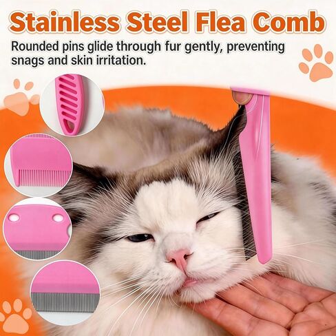 2pcs Rabbit Brush, Bunny Brush, Small Animal Grooming Comb, Removes Loose Fur, Detangles & Massages for Rabbits, Chinchillas, Puppies & Kittens During Shedding and Bath Time in Kuwait