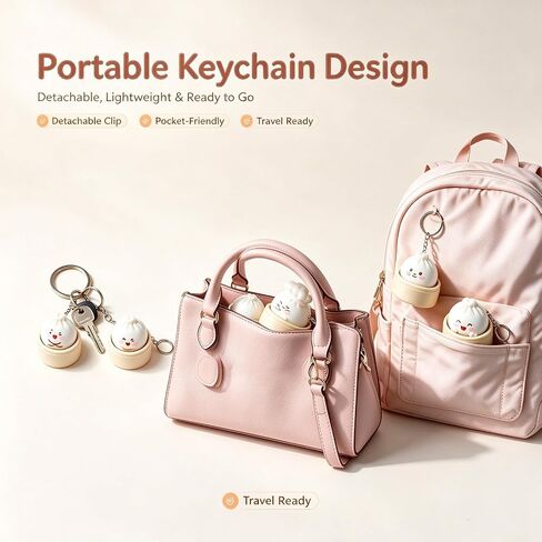 5‑Pack Dumpling Keyboard Fidget Toy, Keychain Stress Relief for Kids in Kuwait