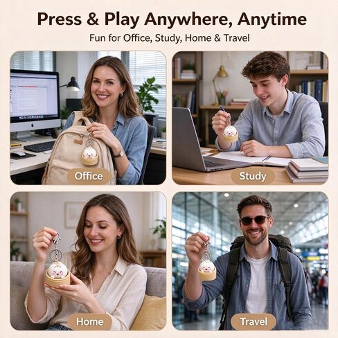 5‑Pack Dumpling Keyboard Fidget Toy, Keychain Stress Relief for Kids in Kuwait