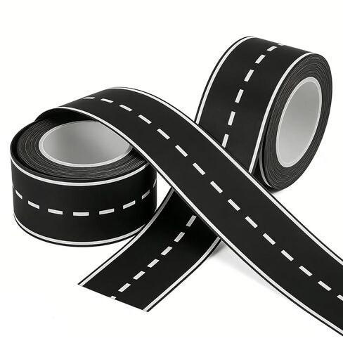 Car Track Tape for Toy Cars, Black, 2in x 32.8ft, Adhesive, Residue-Free Removal, 2 Pack in Saudi Arabia