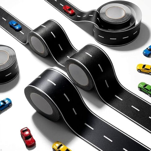 Car Track Tape for Toy Cars, Black, 2in x 32.8ft, Adhesive, Residue-Free Removal, 2 Pack in Saudi Arabia