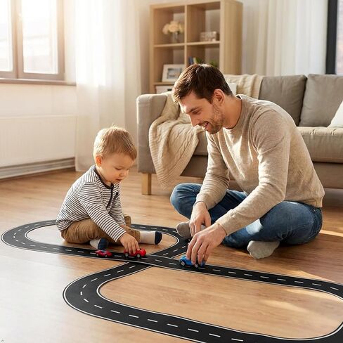 Car Track Tape for Toy Cars, Black, 2in x 32.8ft, Adhesive, Residue-Free Removal, 2 Pack in Saudi Arabia