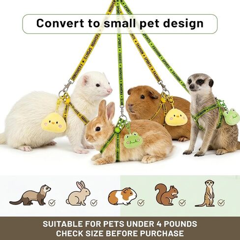 2PCS Ferret Harness and Leash, Adjustable Guinea Pig Harness, Bunny Leash in Saudi Arabia