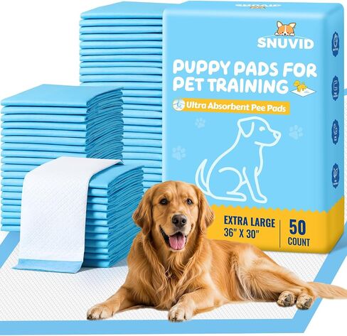 50 Pack 30"x36" Extra Large Dog Pee Pads - Super Absorbent & Leak-Proof Disposable Puppy Training Pads | X-Large Quick-Dry 5-Layer Protection Piddle Pads for Indoor & Outdoor Use in Saudi Arabia