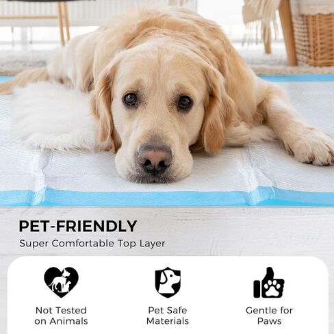 50 Pack 30"x36" Extra Large Dog Pee Pads - Super Absorbent & Leak-Proof Disposable Puppy Training Pads | X-Large Quick-Dry 5-Layer Protection Piddle Pads for Indoor & Outdoor Use in Saudi Arabia