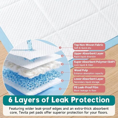 34x28 in 40-Pack Dog Pee Pads, Disaposable,6-Layer Leakproof in Saudi Arabia
