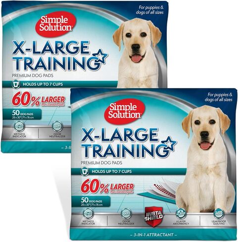 Simple Solution XL Pee Pads for Dogs, Leak Proof Dog Pads, 28x30, 100 Count in Kuwait