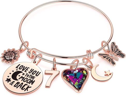 Ursteel Birthday Gifts for Women Girls Bracelet, Birthday Charm Bracelets 10th 20th 30th 40th 50th 60th 70th 80th 90th Birthday Gift for Daughter, Sister, Friend, Teen Girls, Mom, Grandma in Kuwait