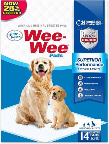 Four Paws Wee-Wee Superior Performance Dog Pee Pads, 200 Count in Saudi Arabia