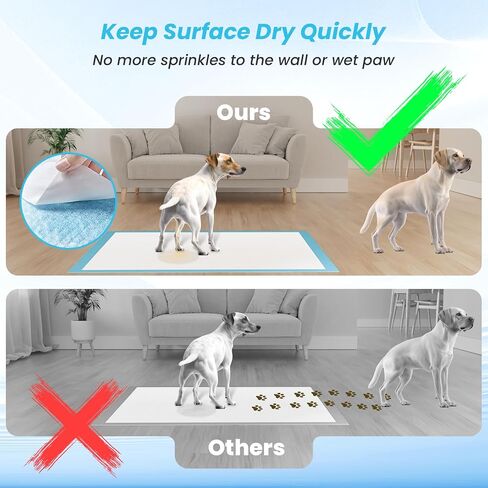 Puppy Pads Extra Large for Dogs 31"x47" 40 Count, Leak-Proof & Super Absorbent Dog Pee Pads, Thicken Disposable Potty Pads Puppy Training Pads for Cats Rabbits in Saudi Arabia