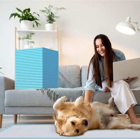 Puppy Pads Extra Large for Dogs 31"x47" 40 Count, Leak-Proof & Super Absorbent Dog Pee Pads, Thicken Disposable Potty Pads Puppy Training Pads for Cats Rabbits in Saudi Arabia