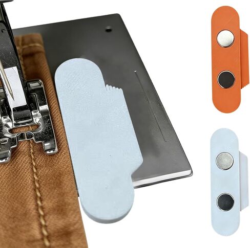2-Pack Magnetic Seam Guide for Sewing Machine, PLA substance, White and Orange, Well Suited for Straight and Even Stitching in Kuwait
