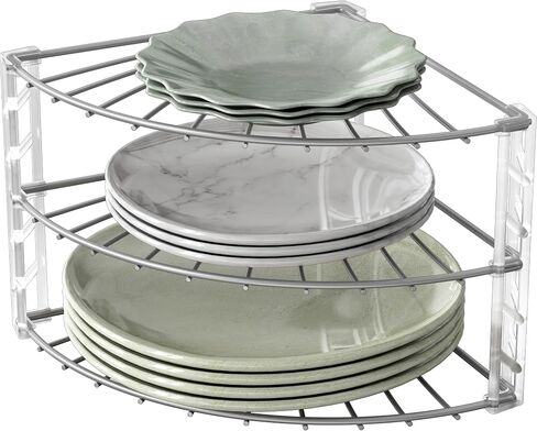 Simple Houseware 3-Tier Counter Corner Shelf Organizer, Bronze in Kuwait