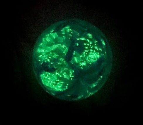 Aster - 22mm Handmade Art Glass Glow in The Dark Marble w Stand in Kuwait