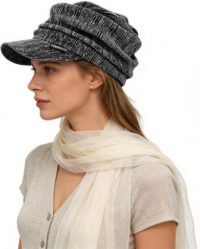 Ruphedy Newsboy Cap for Women Summer Chemo Headwear Hair Loss Cancer Hat with Brim in Kuwait