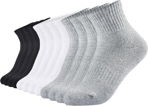 LO SHOKIM Athletic Socks Women Ankle Cushioned Running Socks 6 Pairs Thick Cotton Sports Socks in Kuwait