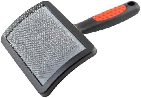 Paw Brothers Soft Pin Curved Slicker Brush for Dogs, Professional Grade, Coated Tips, Maximum Coverage, Gentle on Skin, Medium in Saudi Arabia