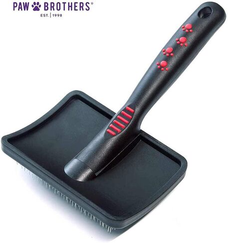 Paw Brothers Soft Pin Curved Slicker Brush for Dogs, Professional Grade, Coated Tips, Maximum Coverage, Gentle on Skin, Medium in Saudi Arabia