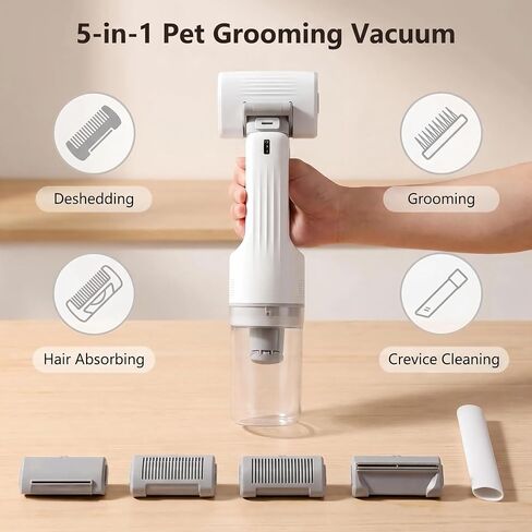 Pet Brush With Vacuum | 5-in-1 Hair Shedding & Vacuum Tool Kits in Kuwait