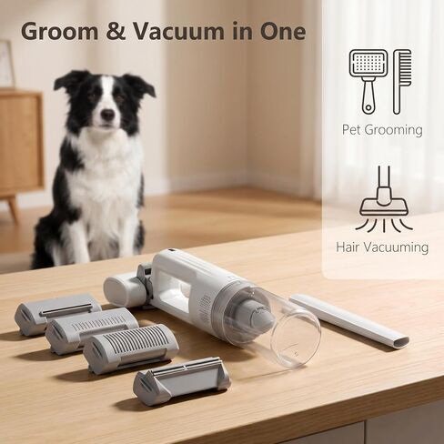 Pet Brush With Vacuum | 5-in-1 Hair Shedding & Vacuum Tool Kits in Kuwait