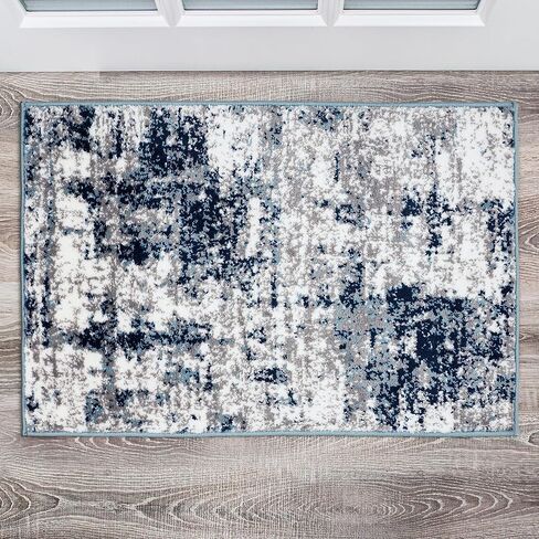 Rugshop Distressed Abstract Area Rug 7'10" x 10' Blue in Saudi Arabia