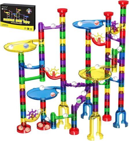 Magicfly Marble Run, 127 Pcs Marble Runs for Kids, Glass Marbles for Kids in Saudi Arabia