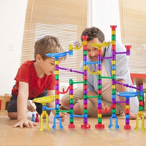 Magicfly Marble Run, 127 Pcs Marble Runs for Kids, Glass Marbles for Kids in Saudi Arabia