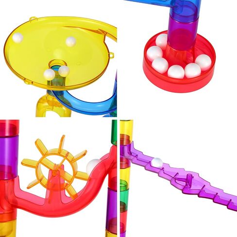 Magicfly Marble Run, 127 Pcs Marble Runs for Kids, Glass Marbles for Kids in Saudi Arabia