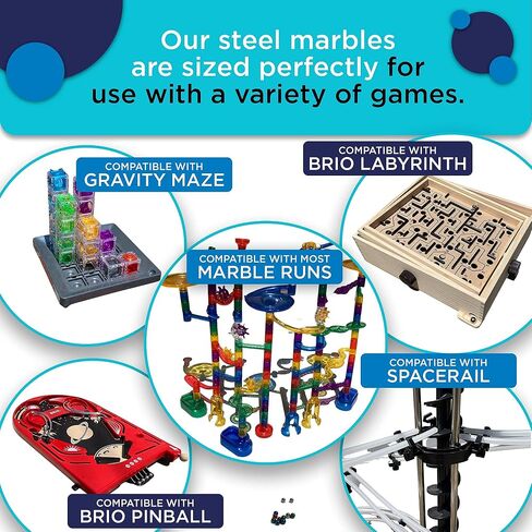 [20 PACK] Colored Marbles For Marble Run | Steel Marbles For GraviTrax Game in Saudi Arabia