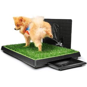 Hompet Dog Grass Pad with Tray Large, Puppy Turf Potty Reusable Training Pads with Pee Baffle, Artificial Grass Patch for Indoor and Outdoor Use, Ideal for Small and Medium Dogs (30"×20") in Saudi Arabia
