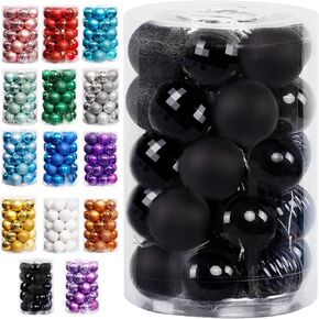 Lulu Home Christmas Ball Ornaments, 34 Ct Xmas Tree Decorations, Holiday Hanging Balls (Silver, 1.57") in Saudi Arabia
